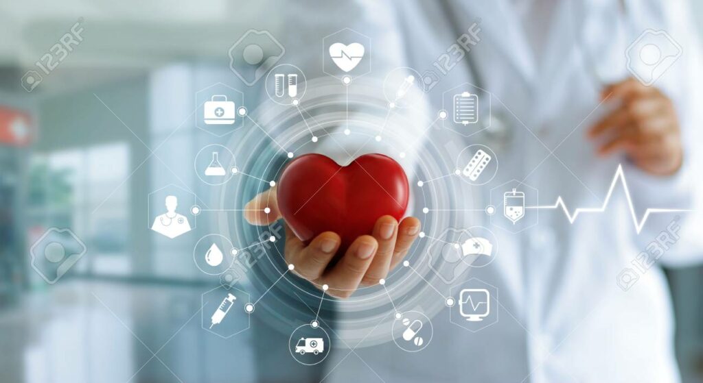 Yeni Bir İlaç, Yeni Umutlar: SMA İçin Spinraza ve Kritik Bir Değerlendirme 6 82948099 medicine doctor holding red heart shape in hand and icon medical network connection with modern